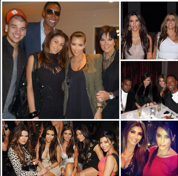 Kim Kardashian & Larsa Pippen collage