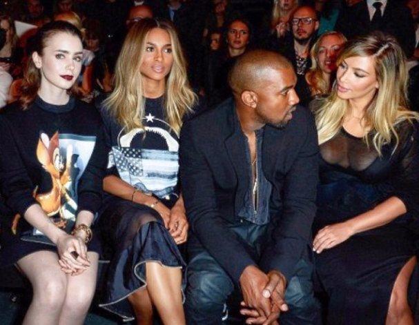 Lily Collins, Ciara, Kanye West & Kim Kardashian