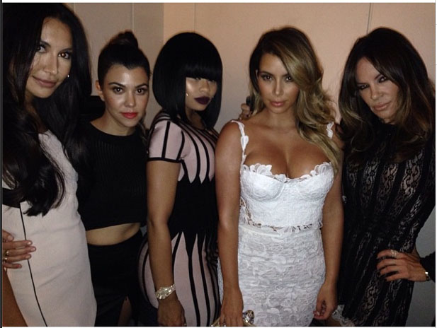 Naya Rivera, Kourtney Kardashian, Blac Chyna, Kim Kardashian & Robin Antin