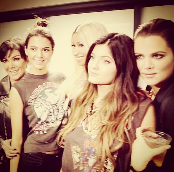Kris Jenner, Kendall Jenner, Nicki Minaj, Kylie Jenner & Khloe Kardashian