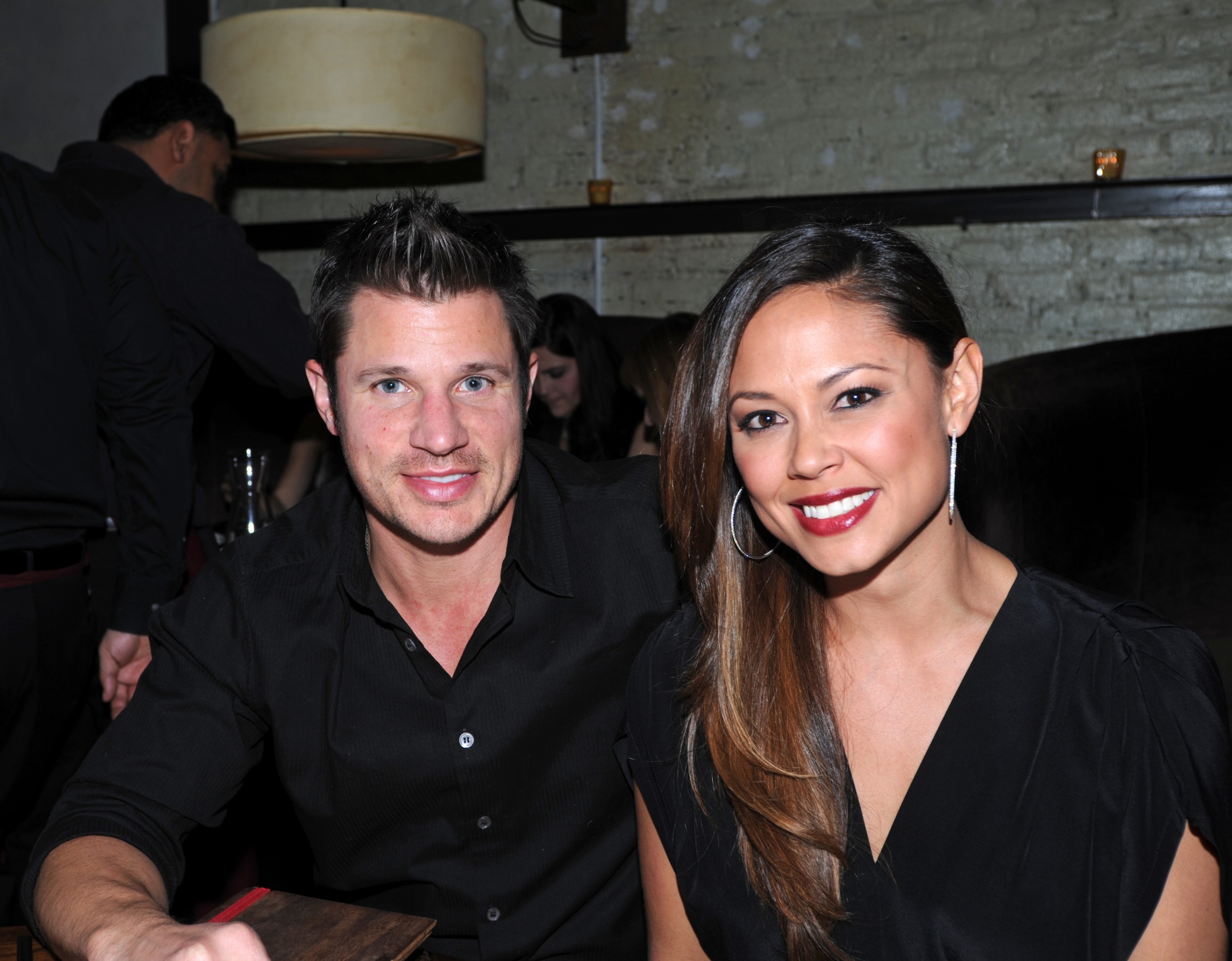 Nick and Vanessa Lachey enjoyed a date night at the Stanton Social in New York City on Mar. 26, 2014.