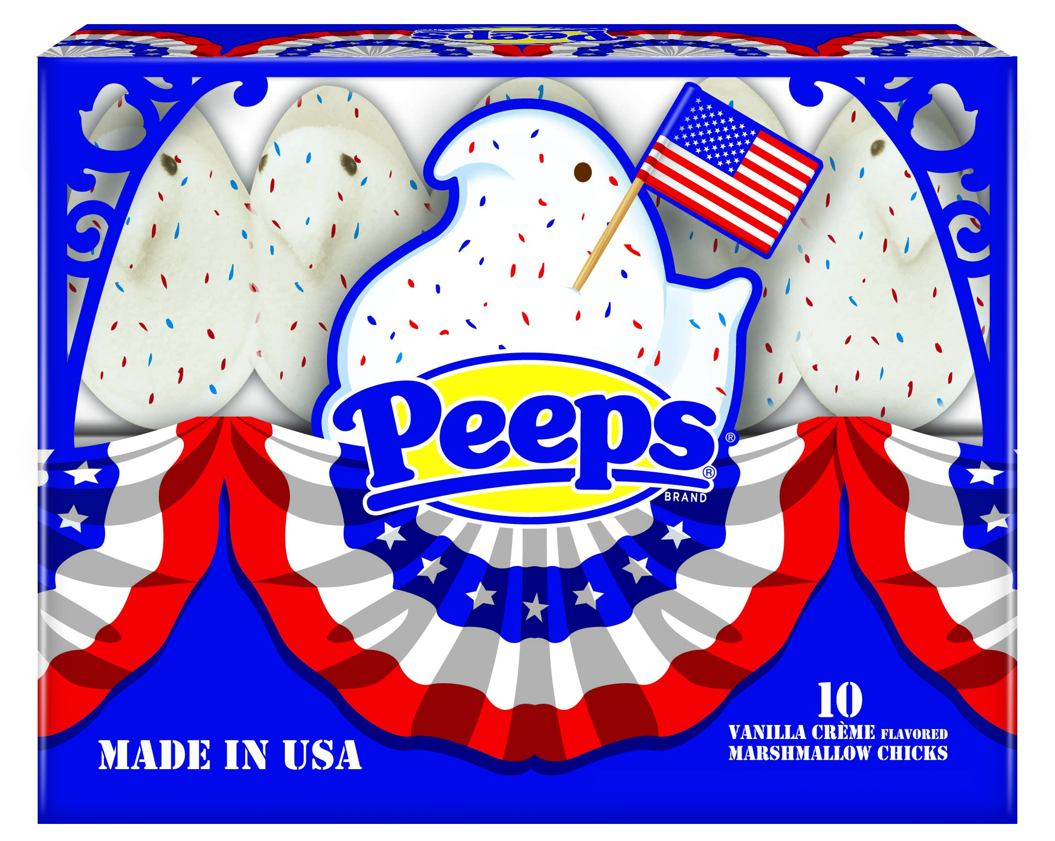 PEEPS® Patriotic Vanilla Crème Flavored Marshmallow Chicks