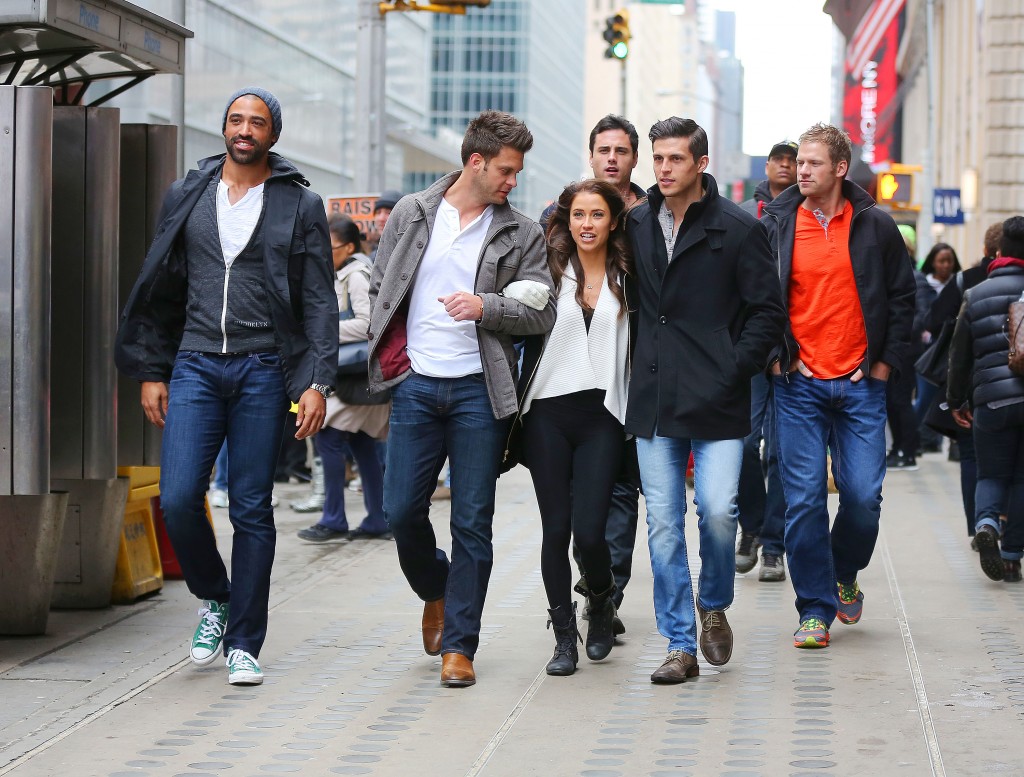 EXCLUSIVE: Kaitlyn Bristowe of 'The Bachelorette' takes in the sights in New York City with several of the male contestants