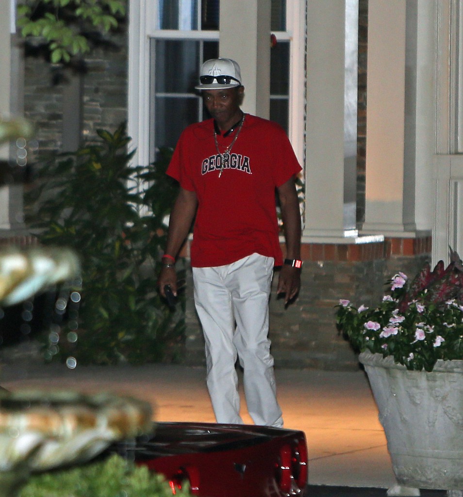 Uncle Ray seen leaving the Peachtree Christian Hospice where Bobbi Kristina has been receiving care in Georgia.