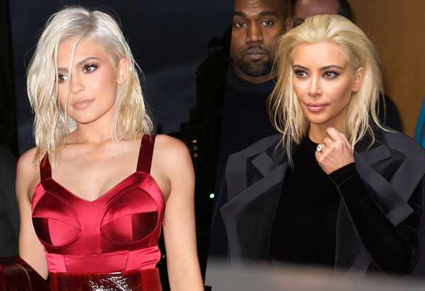 Kylie Jenner Copies Kim Kardashian Platinum Blonde Hair