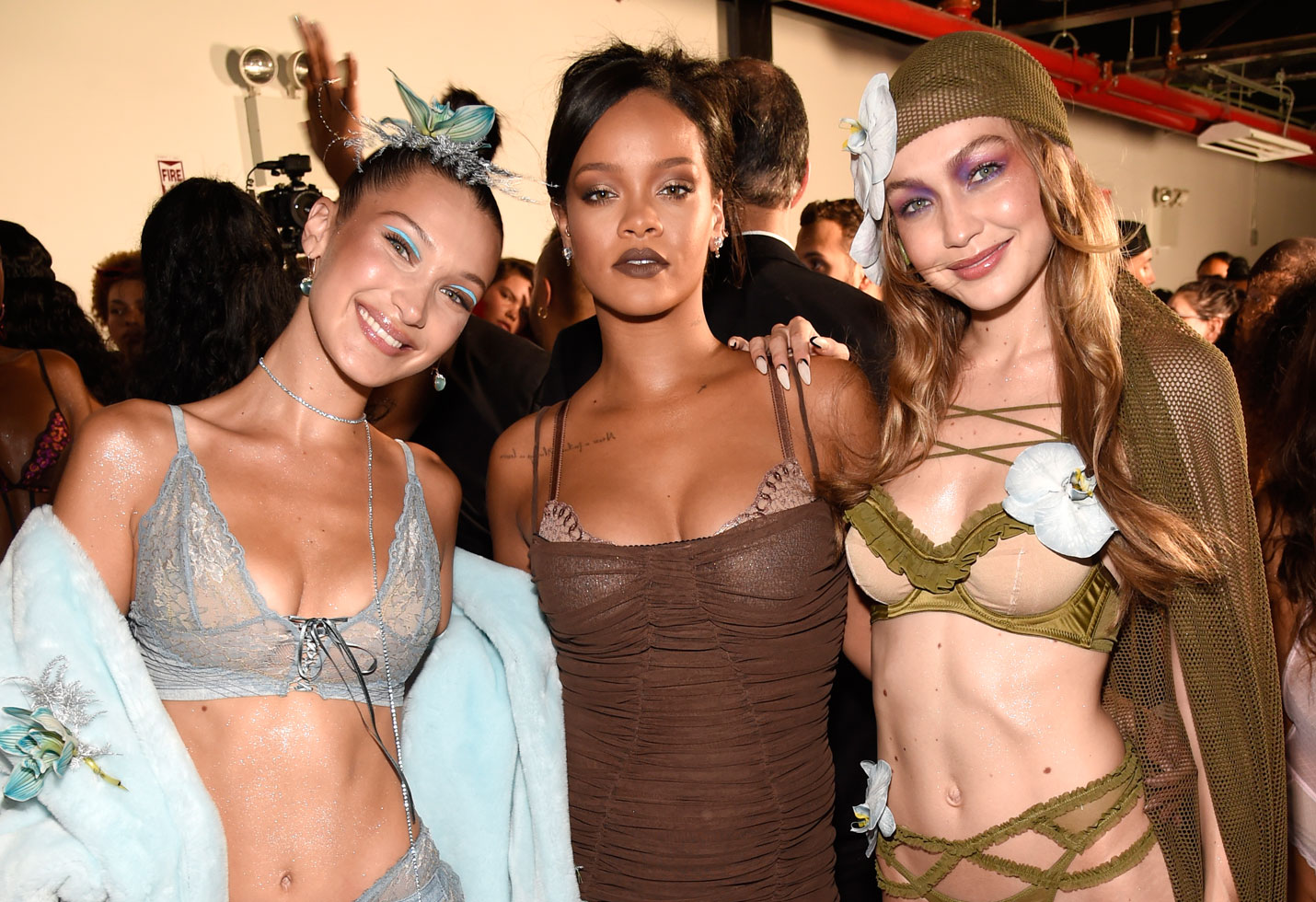 Rihanna Rules The Day At Lingerie Runway Show With Gigi