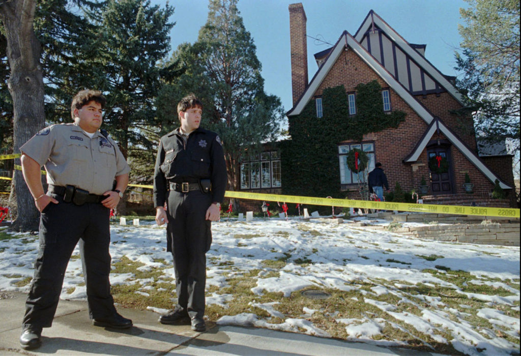 Outside the home in Boulder, Colorado, in which 6-year-old JonBenet Ramsey was found dead on December 26, 1996